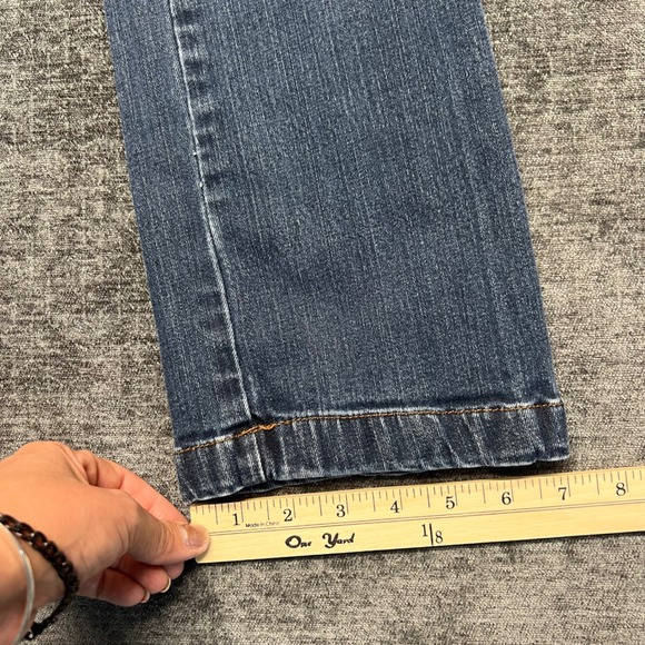 A NEW APPROACH ANA Women's Blue Denim Jeans Bootcut Size 6 Embroidered Pockets - Picture 3 of 9